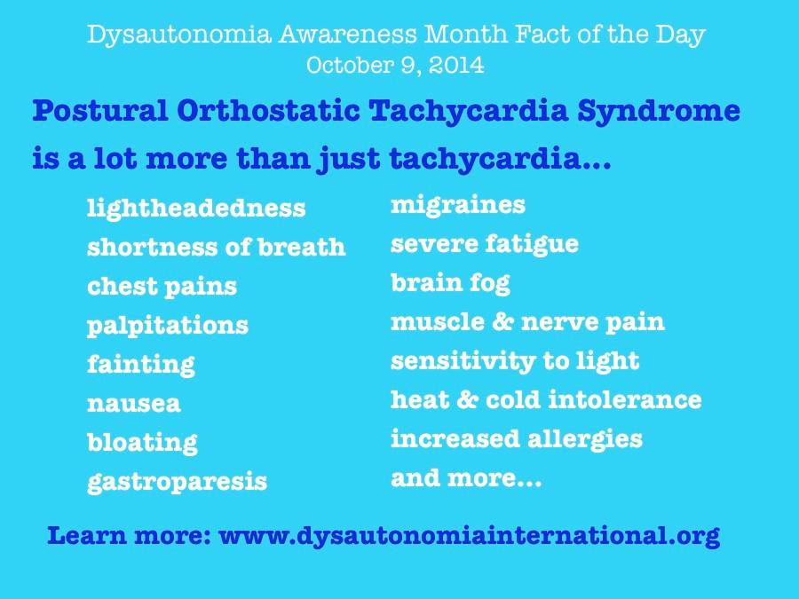 What are the symptoms of dysautonomia?